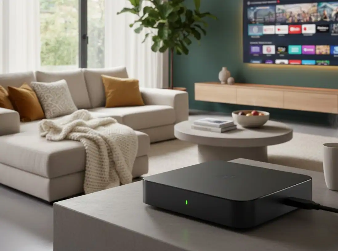 box iptv android tv salon moderne